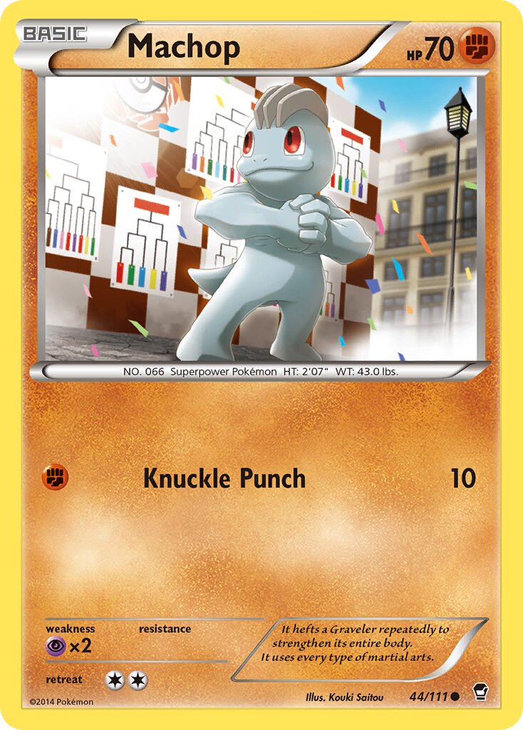 Machop 044/111 — Furious Fists (English Pokémon TCG card)