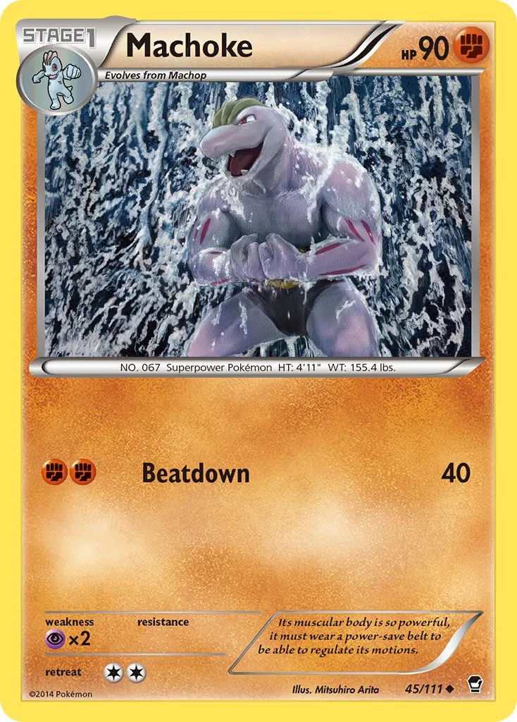Machoke 045/111 — Furious Fists (English Pokémon TCG card)