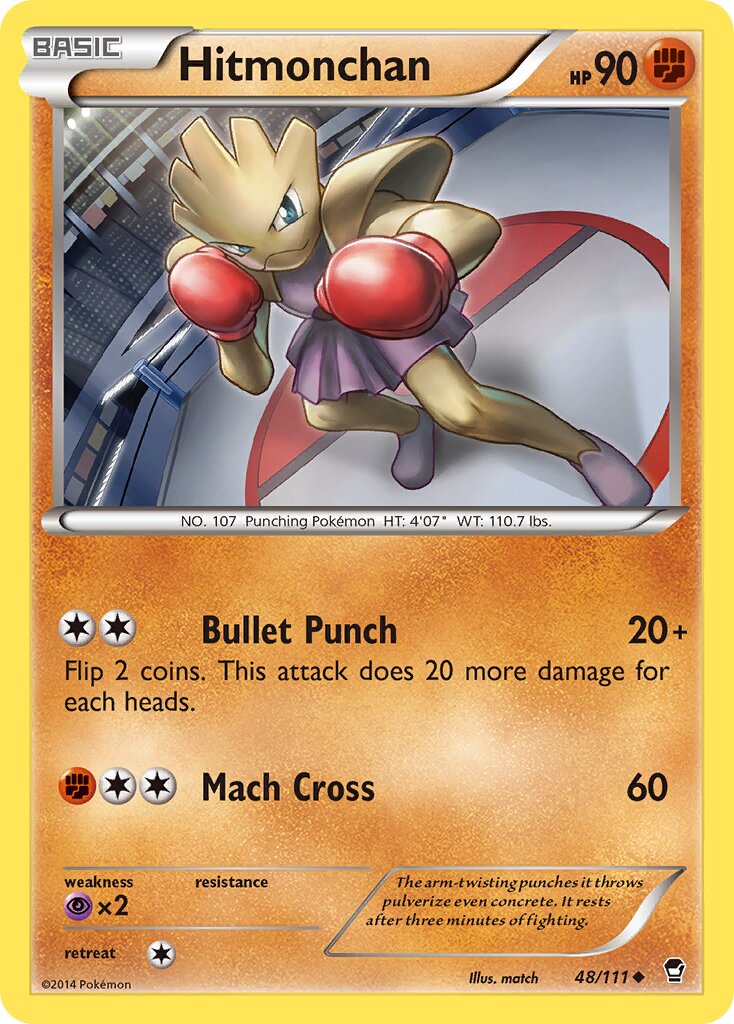 Hitmonchan 048/111 — Furious Fists (English Pokémon TCG card)