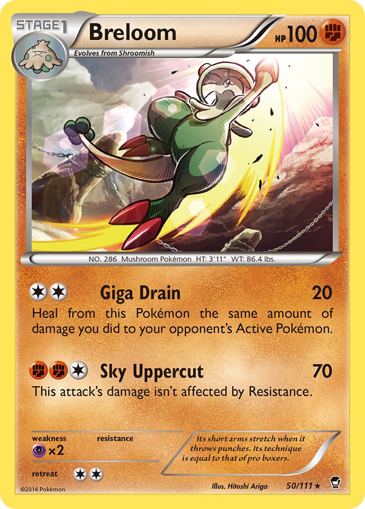Breloom 050/111 — Furious Fists (English Pokémon TCG card)
