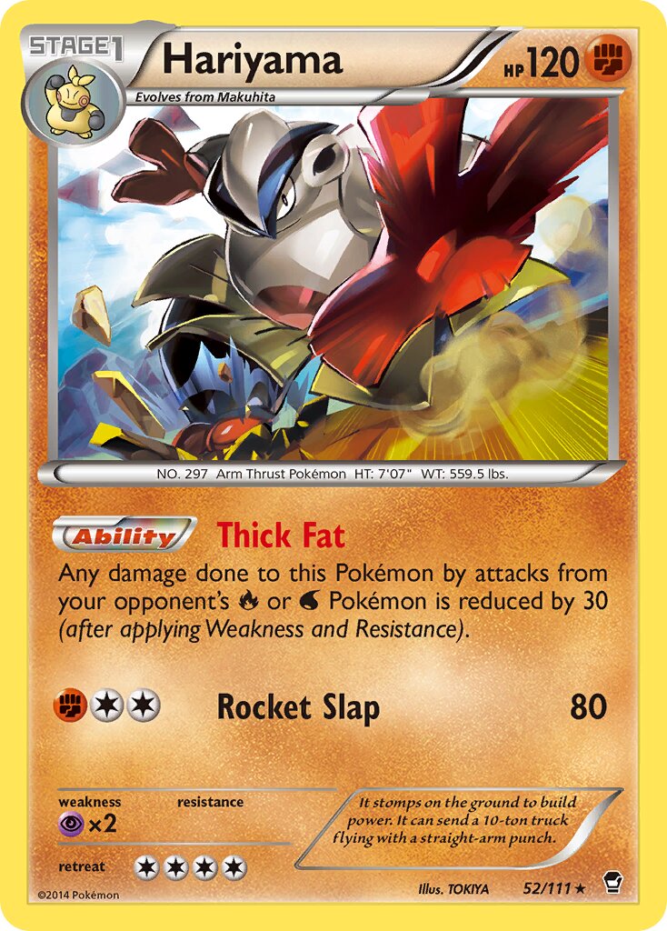 Hariyama 052/111 — Furious Fists (English Pokémon TCG card)