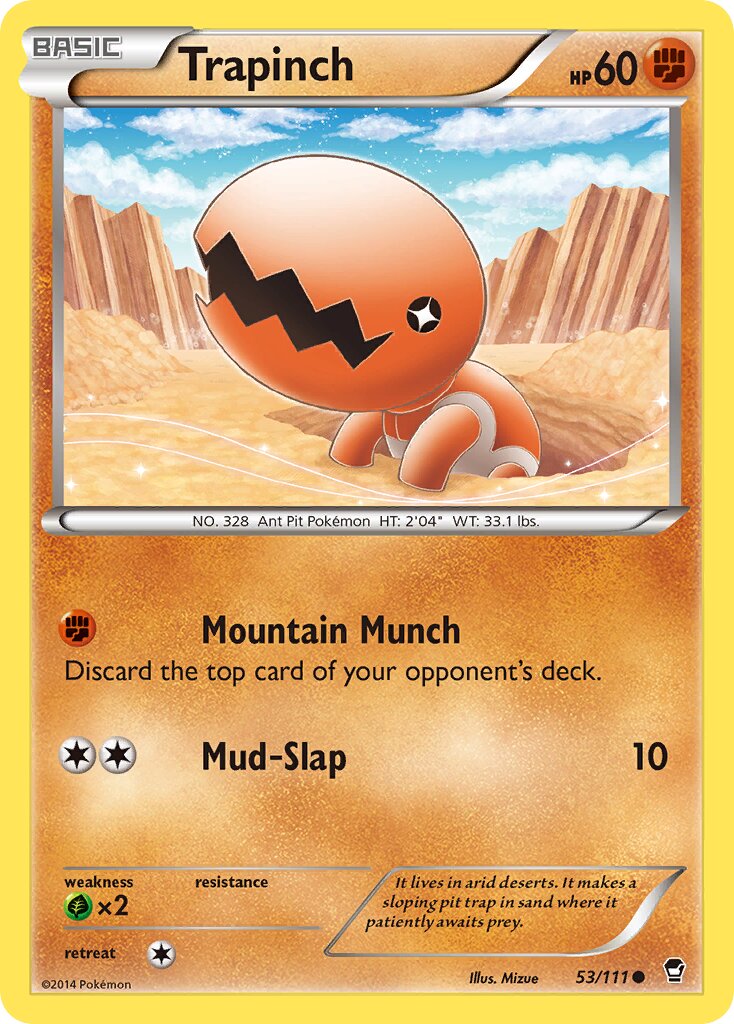 Trapinch 053/111 — Furious Fists (English Pokémon TCG card)