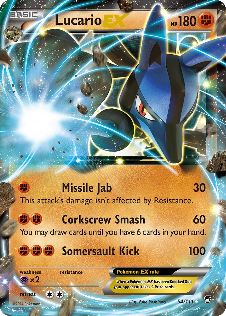 Lucario-EX 054/111 — Furious Fists (English Pokémon TCG card)