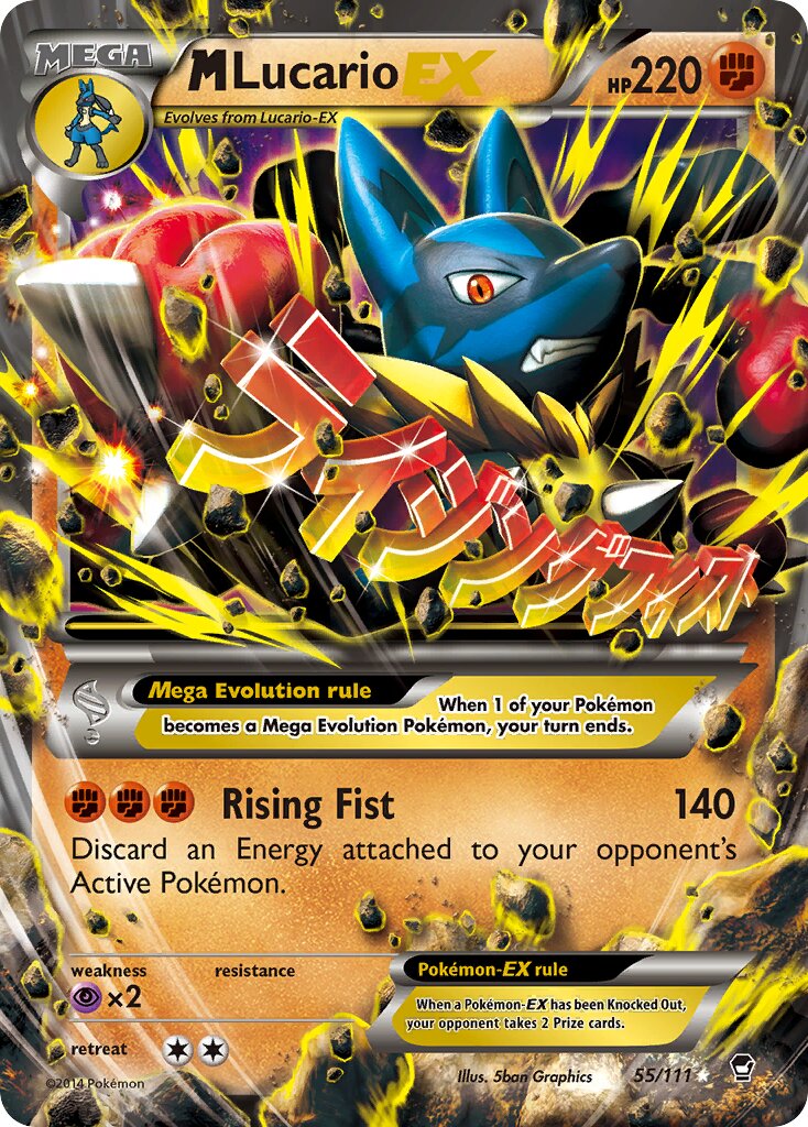 M Lucario-EX 055/111 — Furious Fists (English Pokémon TCG card)