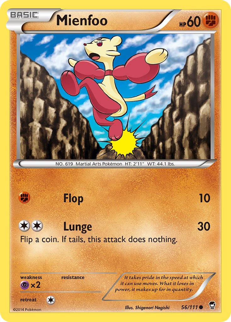 Mienfoo 056/111 — Furious Fists (English Pokémon TCG card)