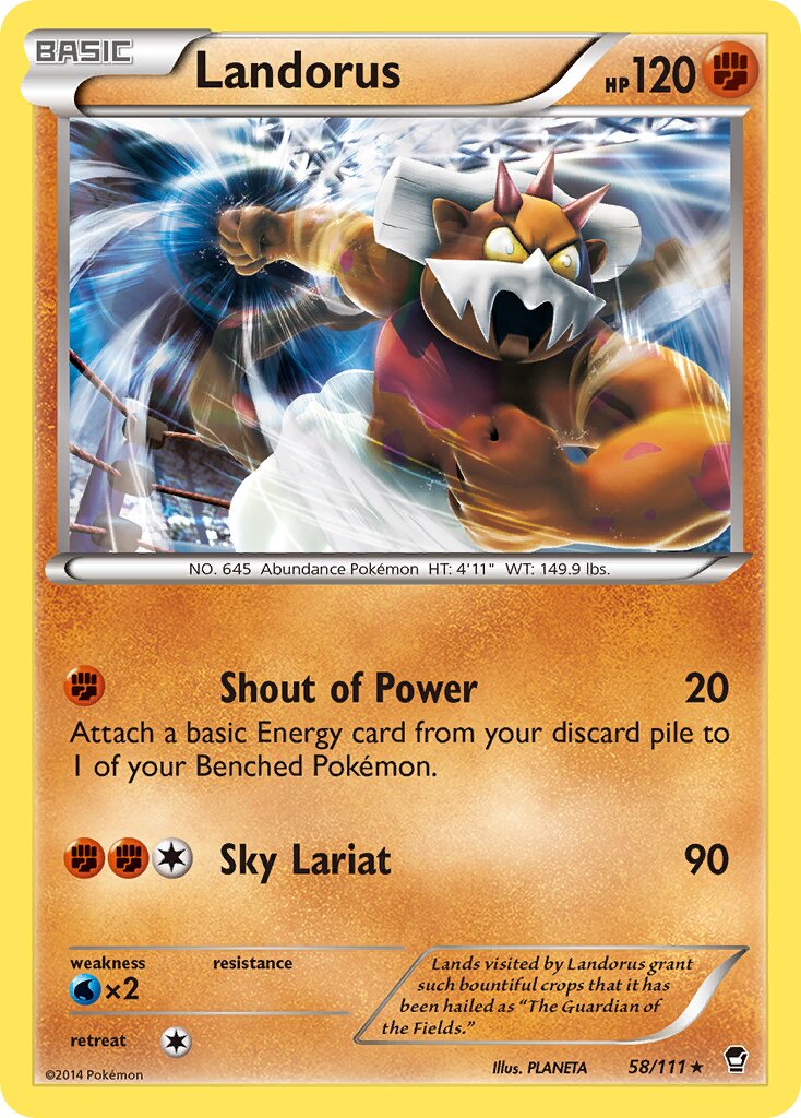Landorus 058/111 — Furious Fists (English Pokémon TCG card)