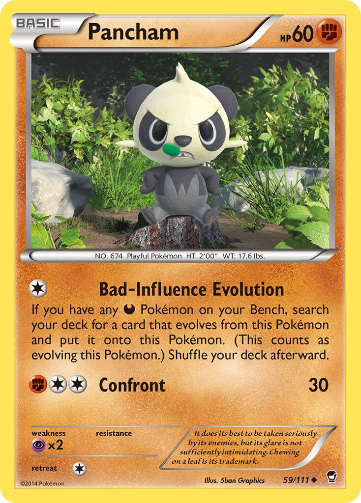 Pancham 059/111 — Furious Fists (English Pokémon TCG card)