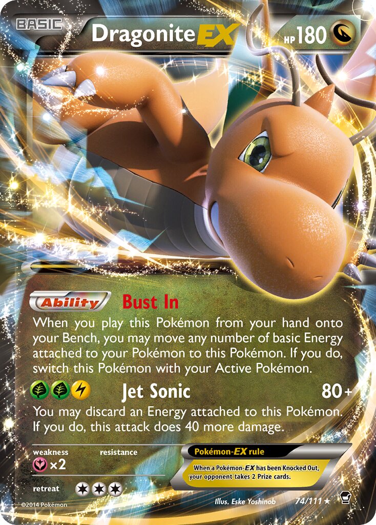 Dragonite-EX 074/111 — Furious Fists (English Pokémon TCG card)