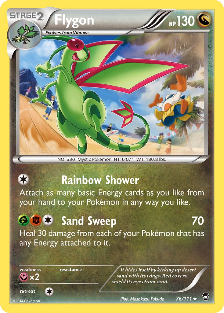 Flygon 076/111 — Furious Fists (English Pokémon TCG card)