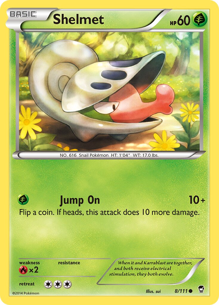 Shelmet 008/111 — Furious Fists (English Pokémon TCG card)