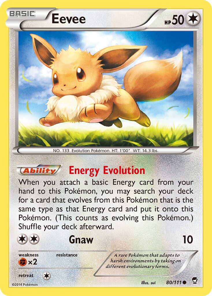 Eevee 080/111 — Furious Fists (English Pokémon TCG card)