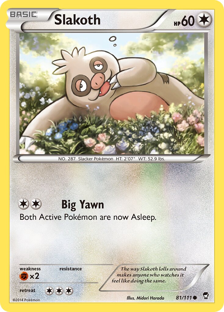 Slakoth 081/111 — Furious Fists (English Pokémon TCG card)