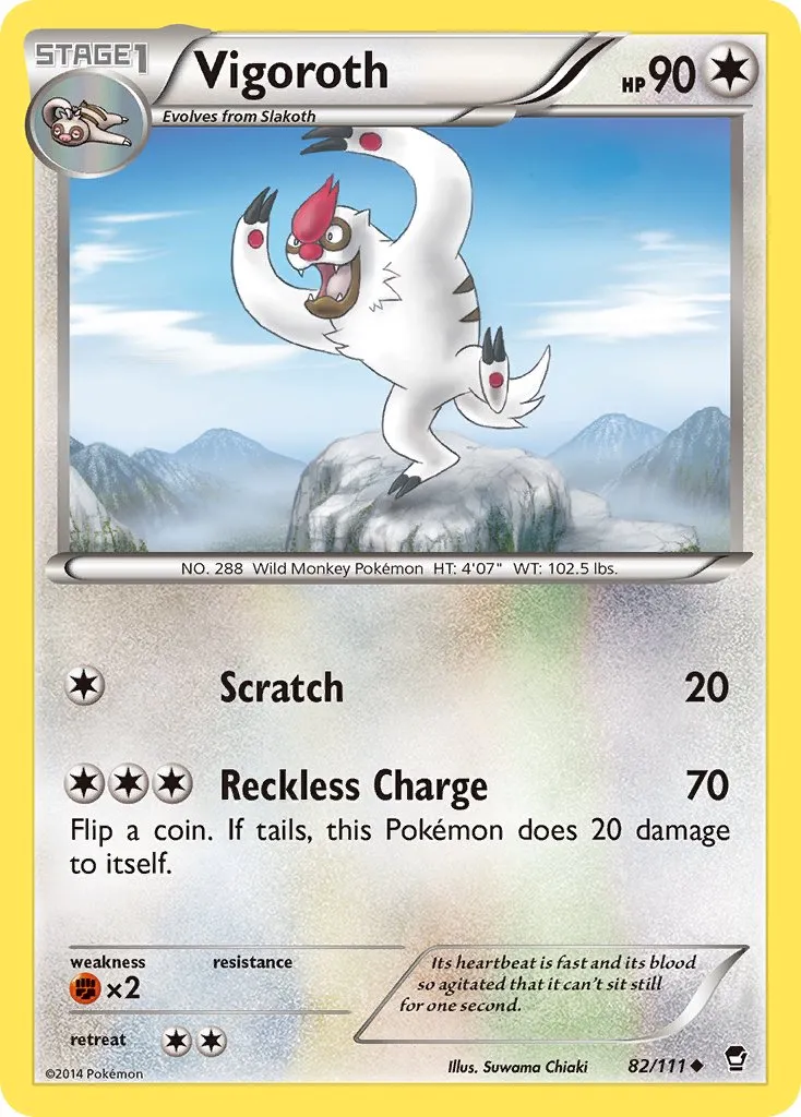 Vigoroth 082/111 — Furious Fists (English Pokémon TCG card)