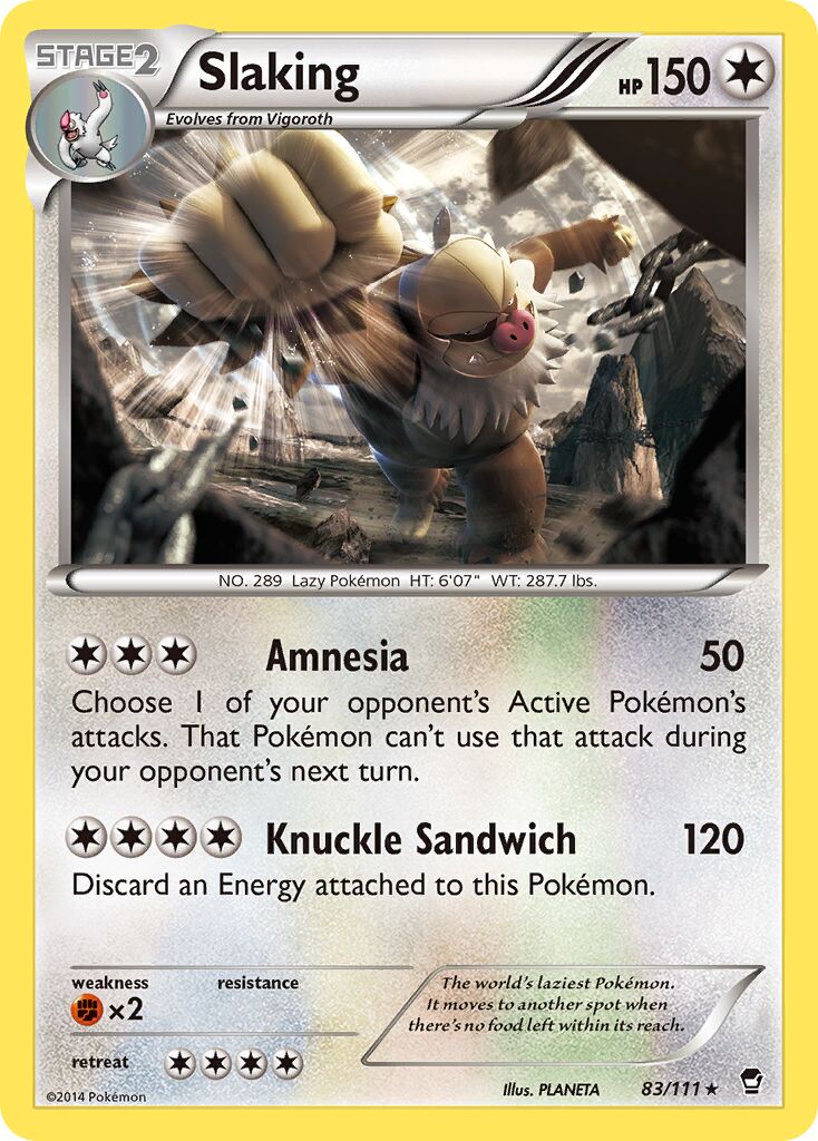 Slaking 083/111 — Furious Fists (English Pokémon TCG card)