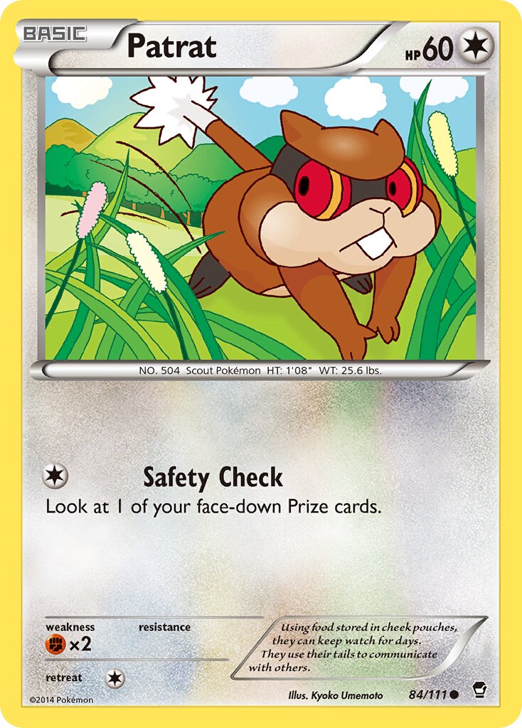 Patrat 084/111 — Furious Fists (English Pokémon TCG card)