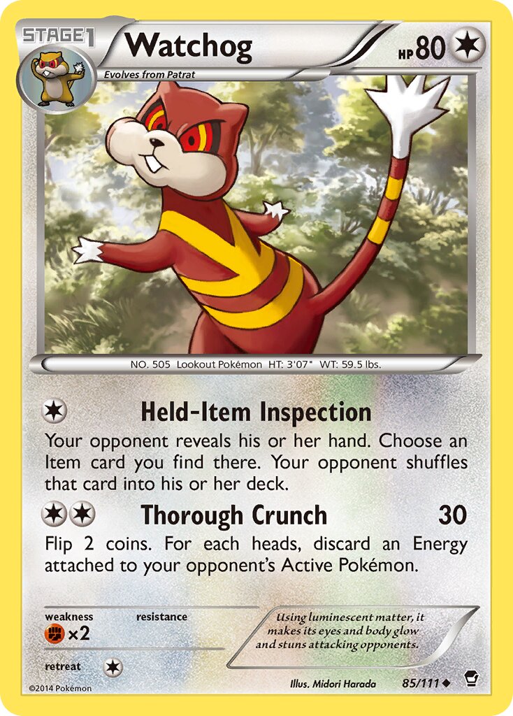 Watchog 085/111 — Furious Fists (English Pokémon TCG card)