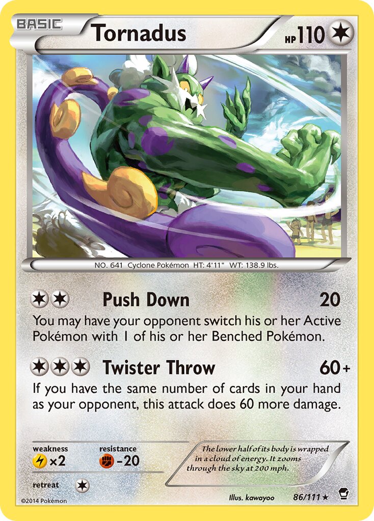 Tornadus 086/111 — Furious Fists (English Pokémon TCG card)