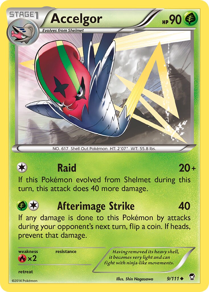 Accelgor 009/111 — Furious Fists (English Pokémon TCG card)