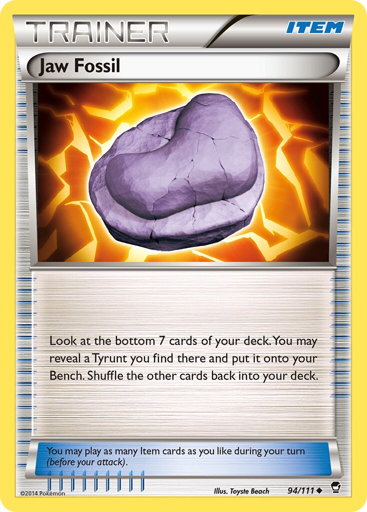 Jaw Fossil 094/111 — Furious Fists (English Pokémon TCG card)