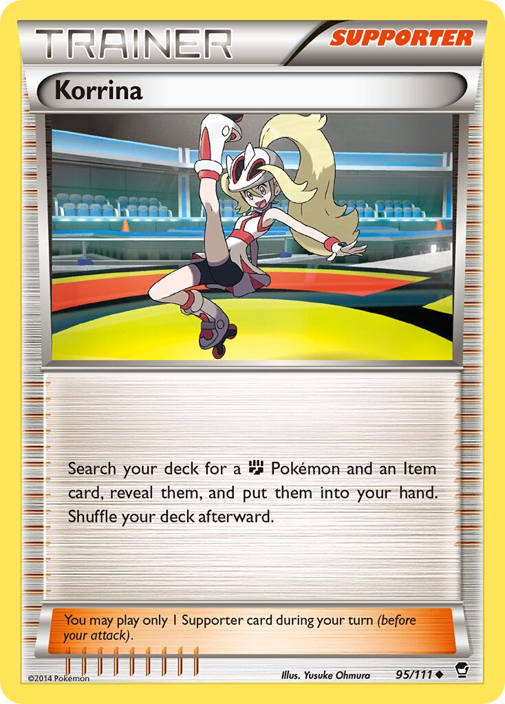 Korrina 095/111 — Furious Fists (English Pokémon TCG card)