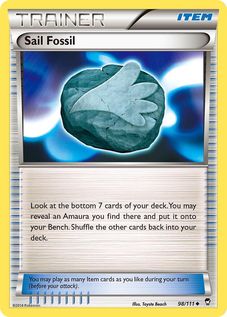 Sail Fossil 098/111 — Furious Fists (English Pokémon TCG card)