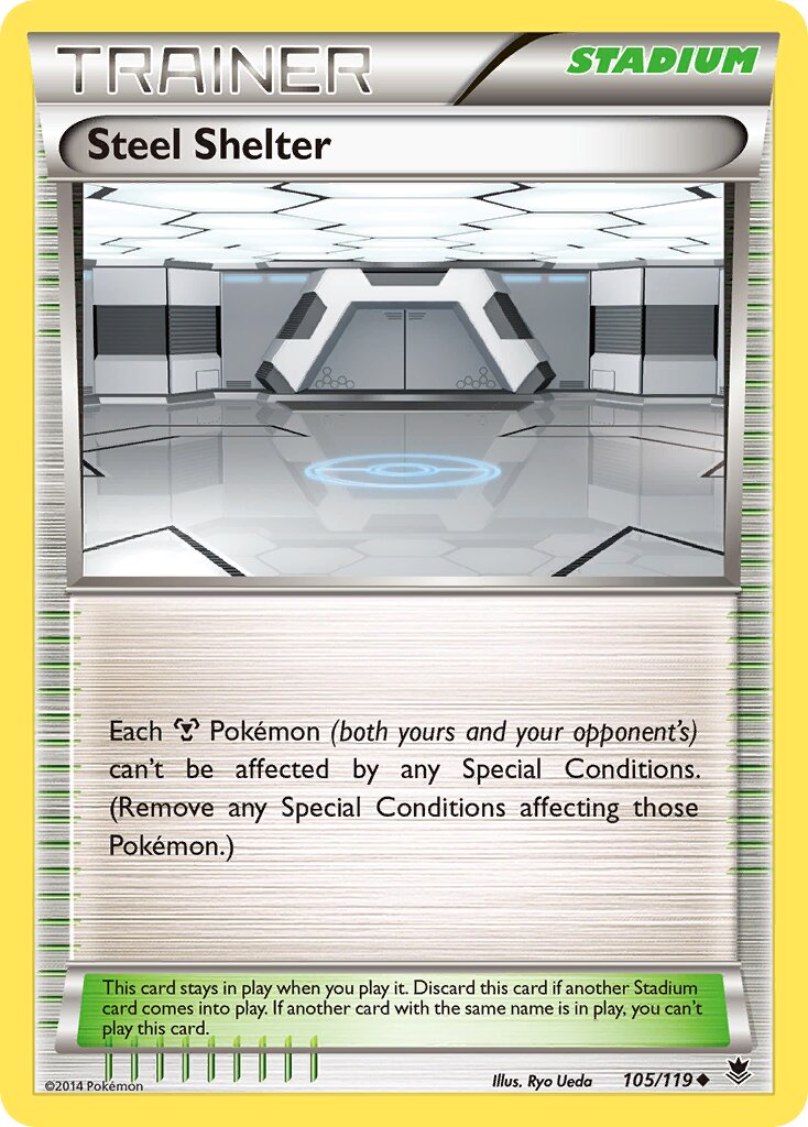 Steel Shelter 105/119 — Phantom Forces (English Pokémon TCG card)