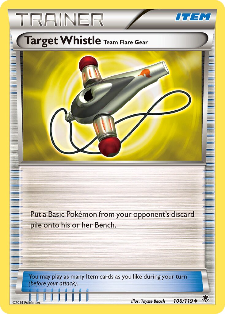 Target Whistle 106/119 — Phantom Forces (English Pokémon TCG card)