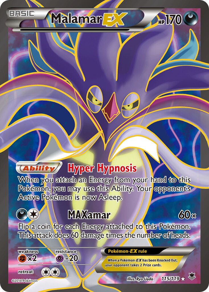 Malamar-EX 115/119 — Phantom Forces (English Pokémon TCG card)