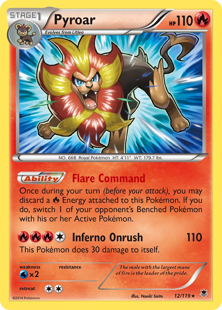 Pyroar 012/119 — Phantom Forces (English Pokémon TCG card)