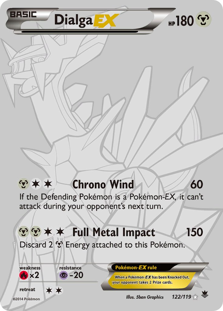 Dialga-EX 122/119 — Phantom Forces (English Pokémon TCG card)