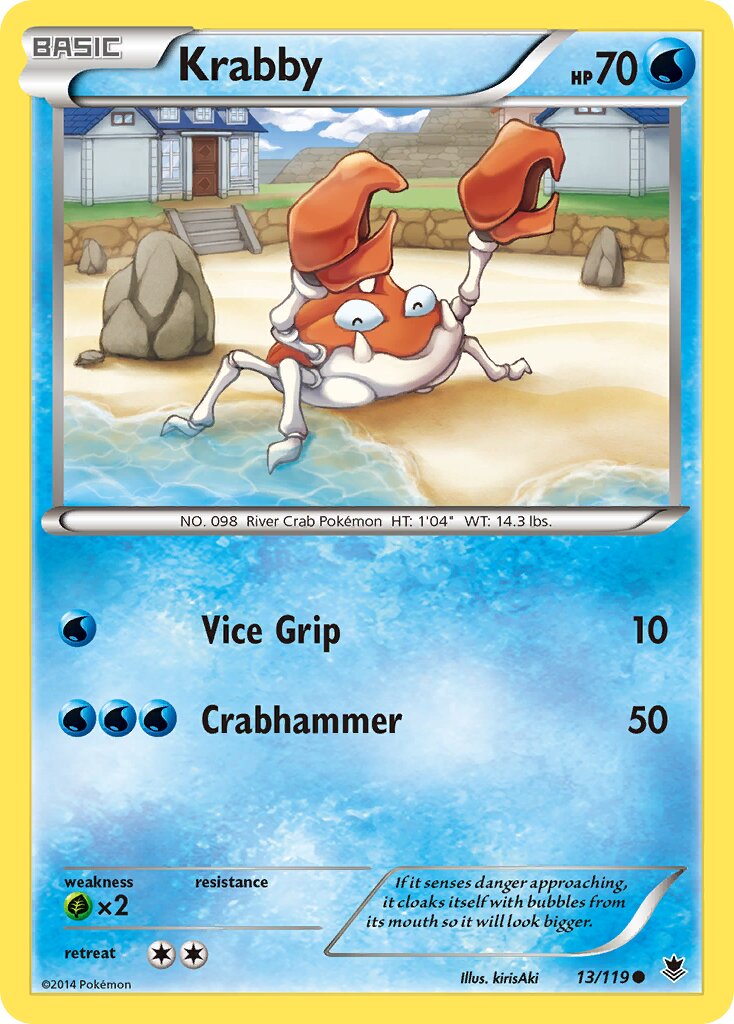 Krabby 013/119 — Phantom Forces (English Pokémon TCG card)