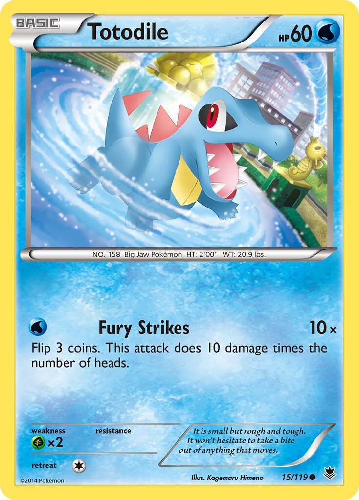 Totodile 015/119 — Phantom Forces (English Pokémon TCG card)