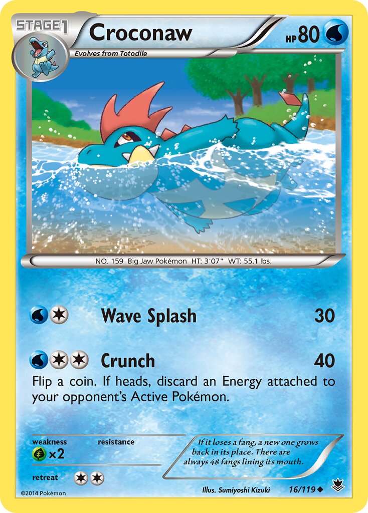 Croconaw 016/119 — Phantom Forces (English Pokémon TCG card)