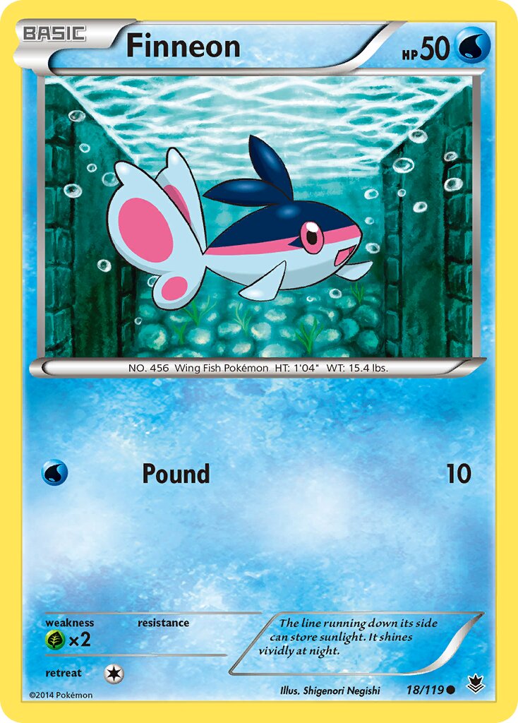 Finneon 018/119 — Phantom Forces (English Pokémon TCG card)