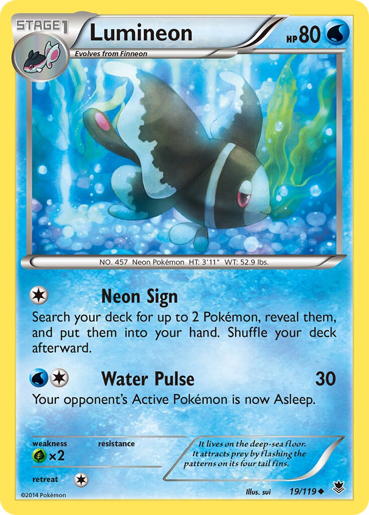Lumineon 019/119 — Phantom Forces (English Pokémon TCG card)