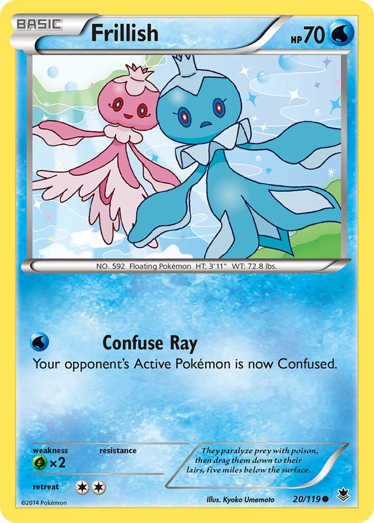 Frillish 020/119 — Phantom Forces (English Pokémon TCG card)