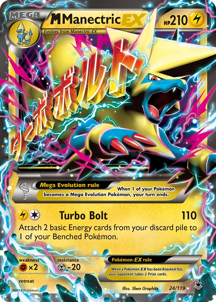 M Manectric-EX 024/119 — Phantom Forces (English Pokémon TCG card)