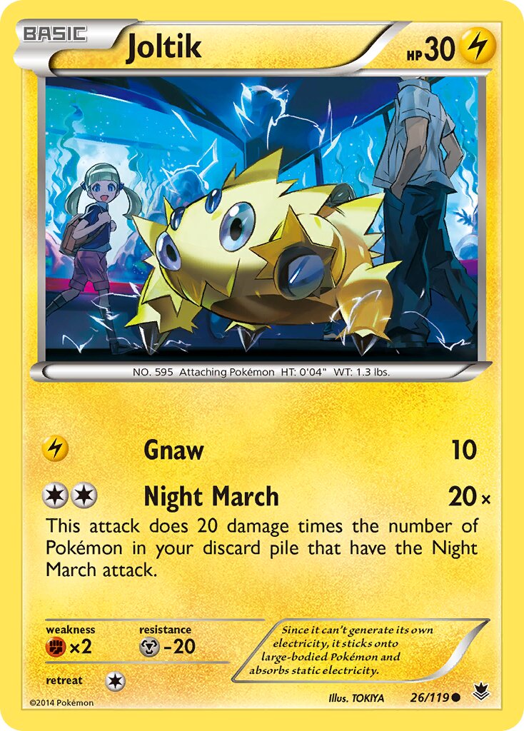 Joltik 026/119 — Phantom Forces (English Pokémon TCG card)