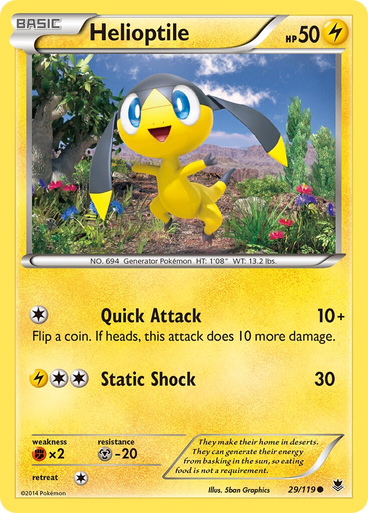 Helioptile 029/119 — Phantom Forces (English Pokémon TCG card)