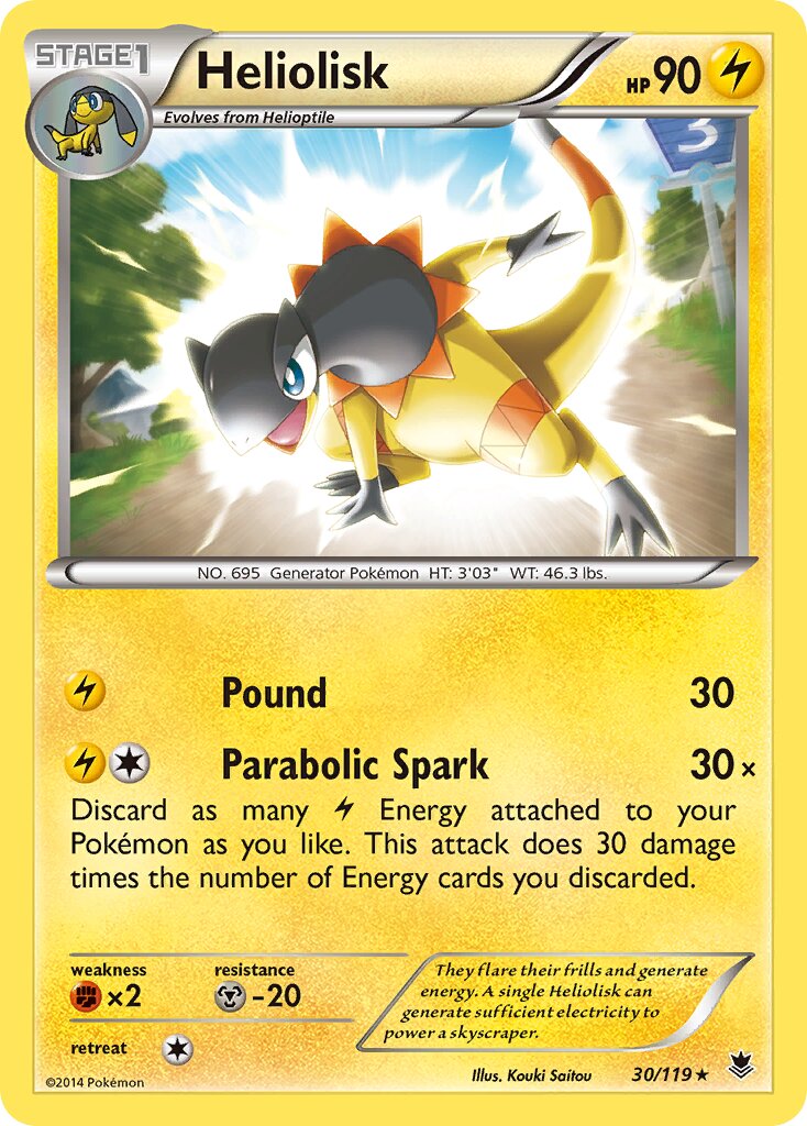 Heliolisk 030/119 — Phantom Forces (English Pokémon TCG card)