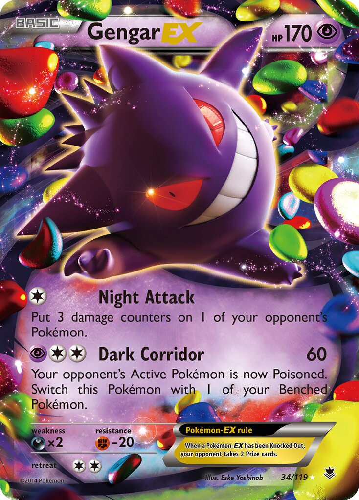 Gengar-EX 034/119 — Phantom Forces (English Pokémon TCG card)