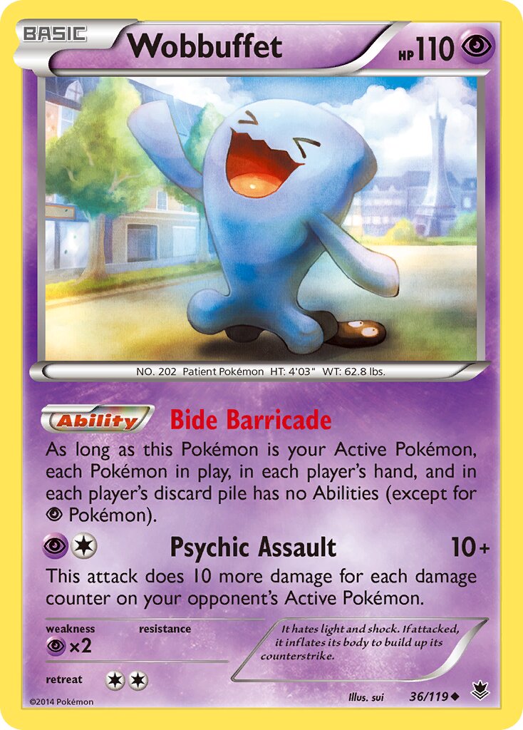 Wobbuffet 036/119 — Phantom Forces (English Pokémon TCG card)