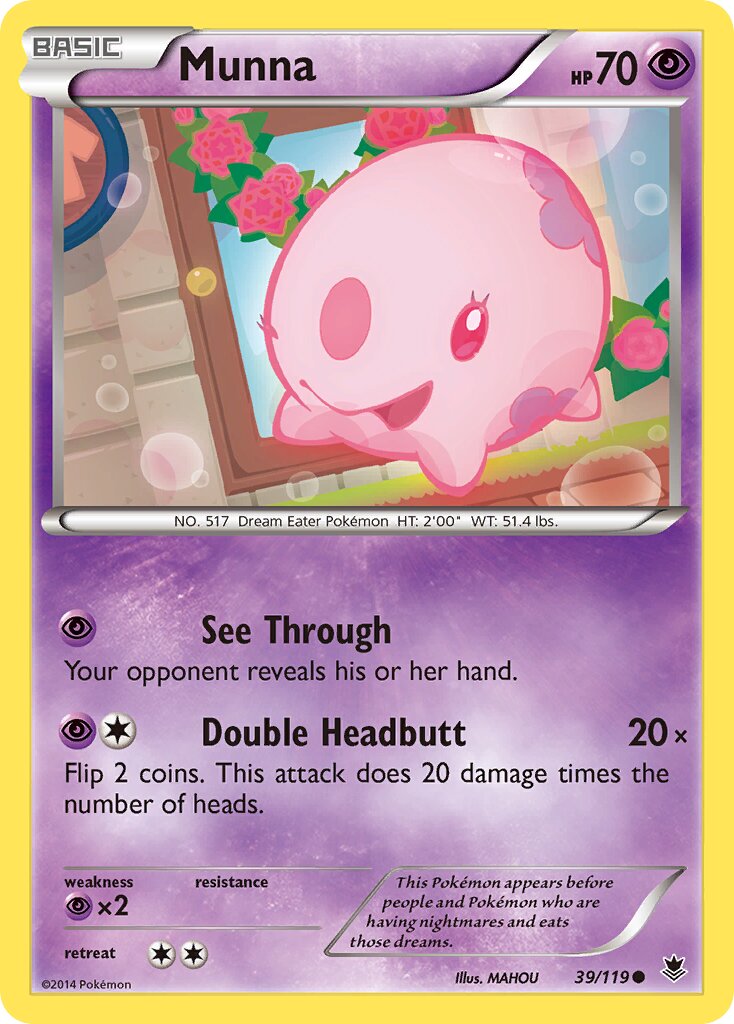 Munna 039/119 — Phantom Forces (English Pokémon TCG card)