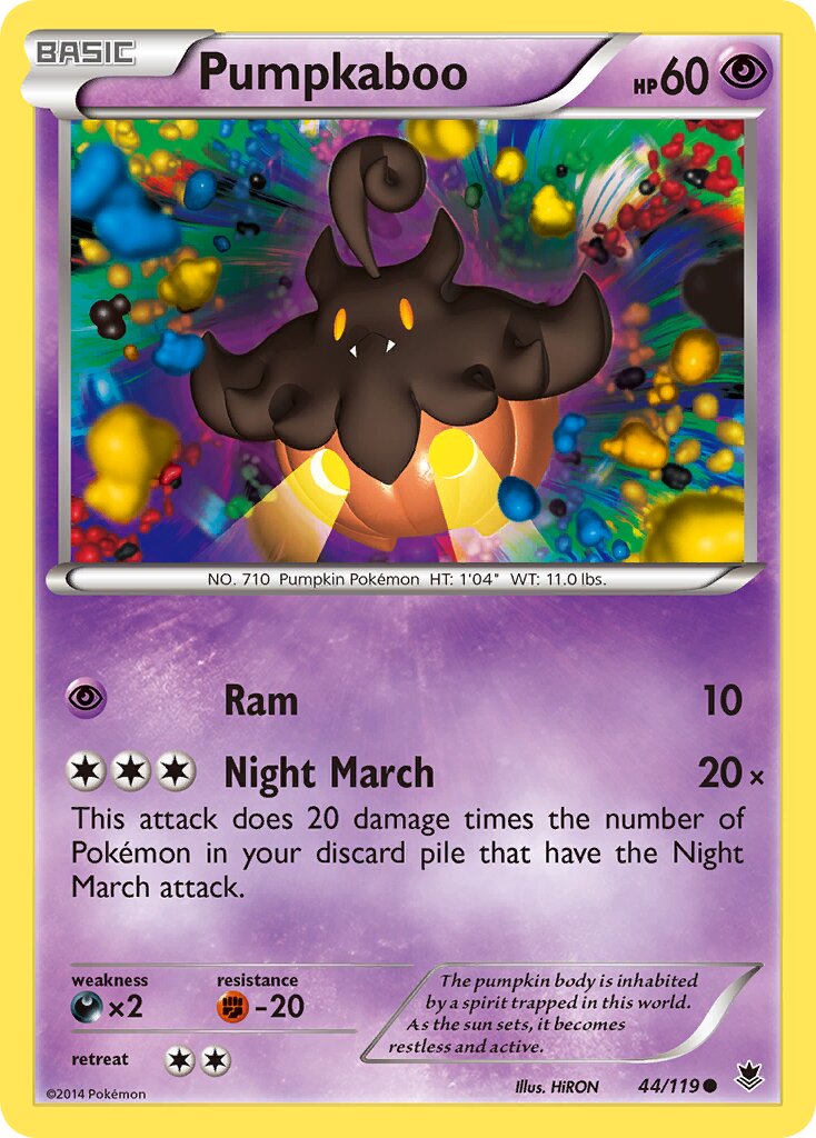 Pumpkaboo 044/119 — Phantom Forces (English Pokémon TCG card)