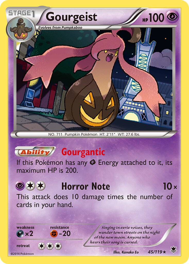 Gourgeist 045/119 — Phantom Forces (English Pokémon TCG card)