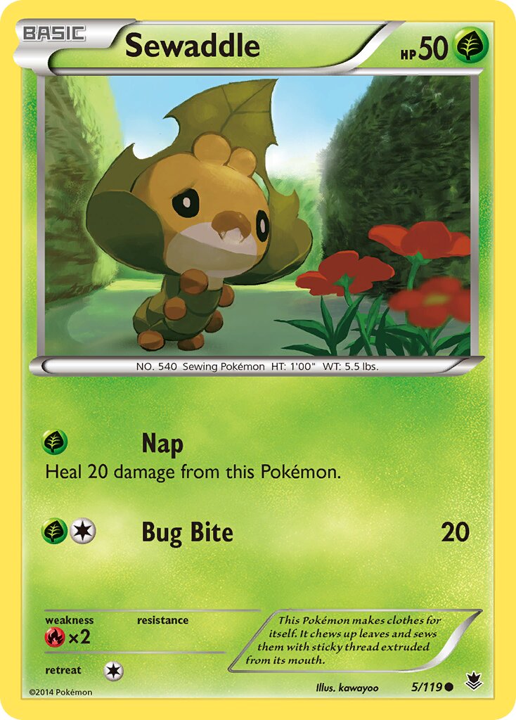 Sewaddle 005/119 — Phantom Forces (English Pokémon TCG card)