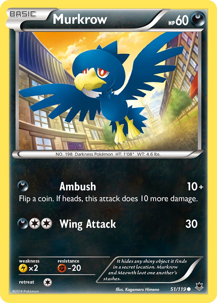 Murkrow 051/119 — Phantom Forces (English Pokémon TCG card)