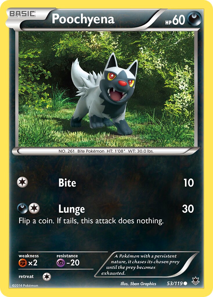 Poochyena 053/119 — Phantom Forces (English Pokémon TCG card)