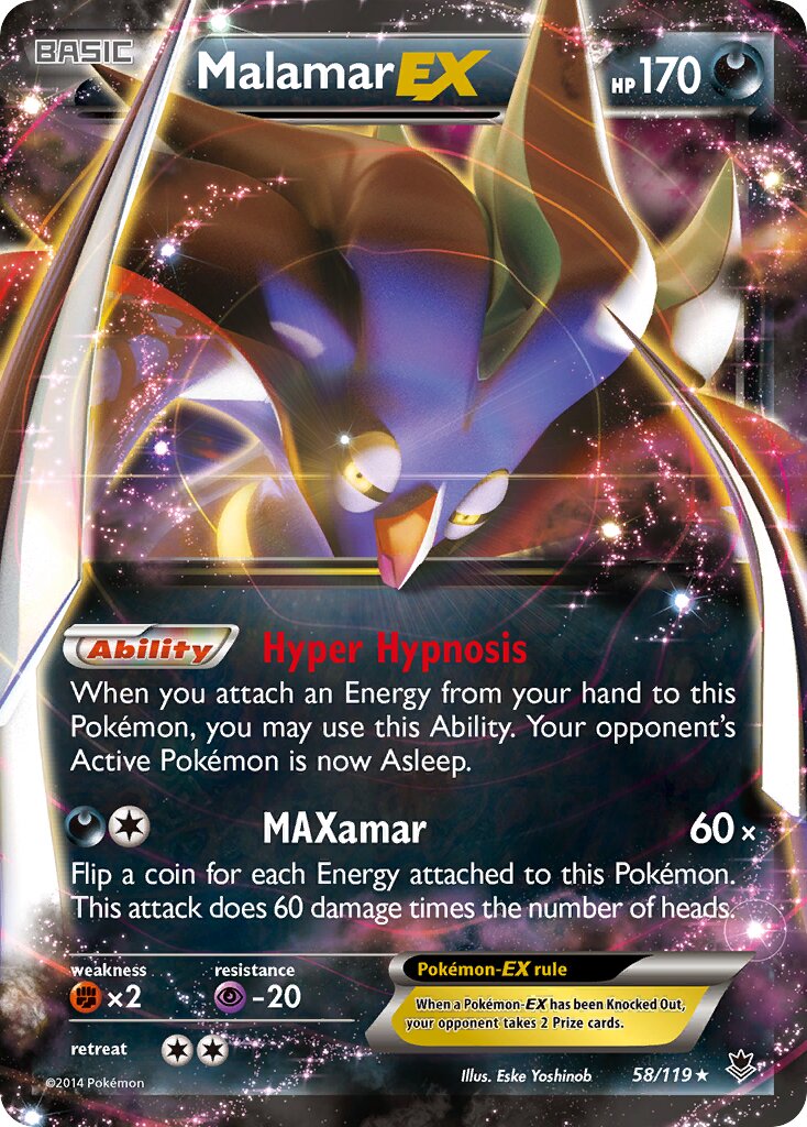 Malamar-EX 058/119 — Phantom Forces (English Pokémon TCG card)