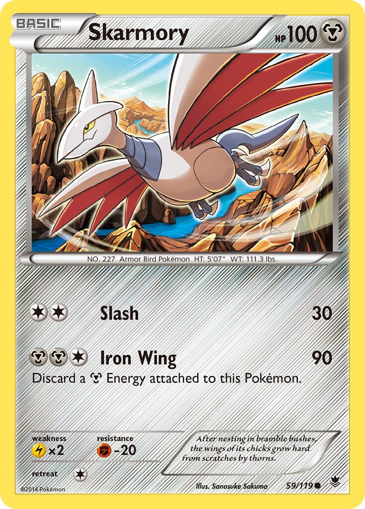 Skarmory 059/119 — Phantom Forces (English Pokémon TCG card)